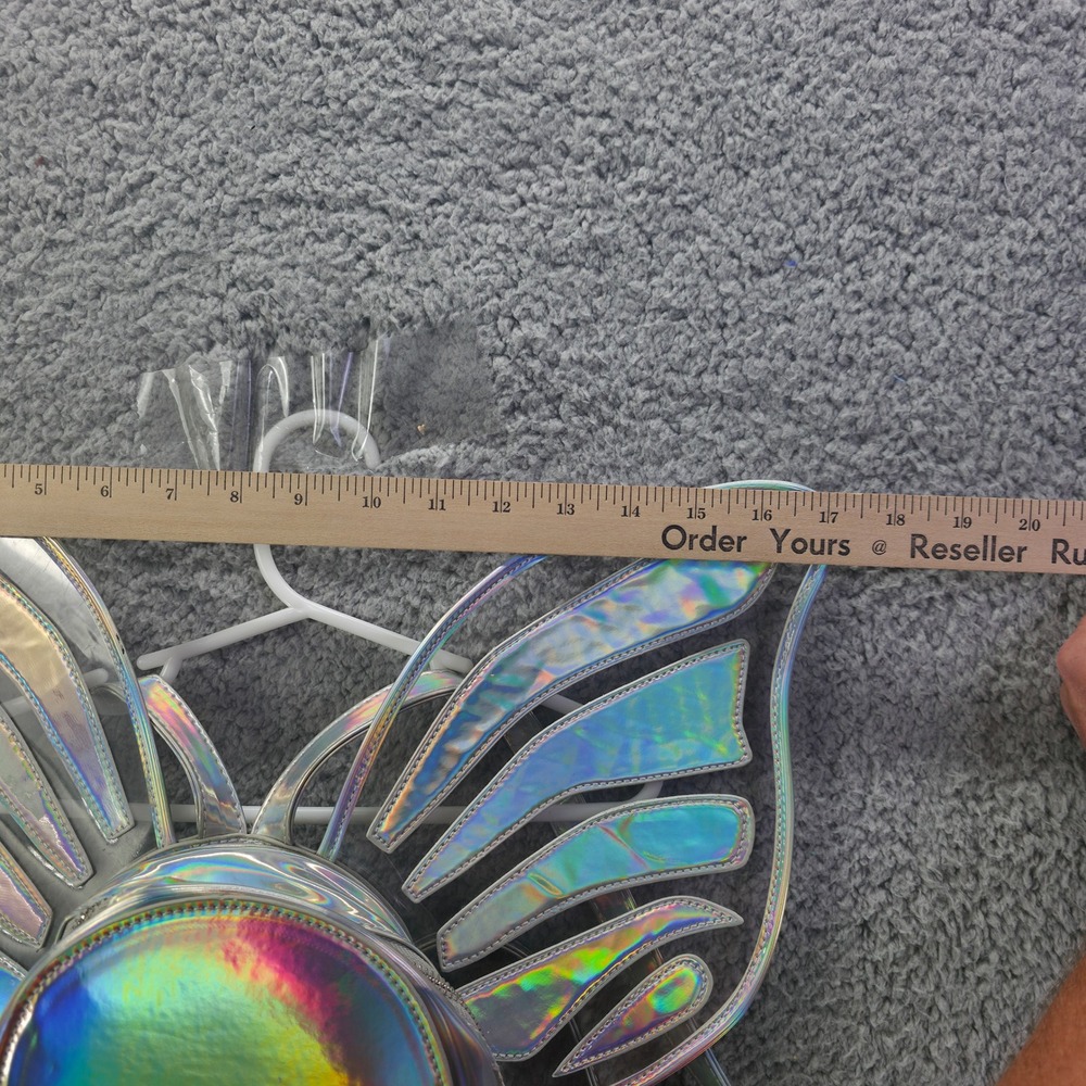 Current Mood Holographic Butterfly Wing Mini Backpack Iridescent Fairy Bag - Picture 10 of 14